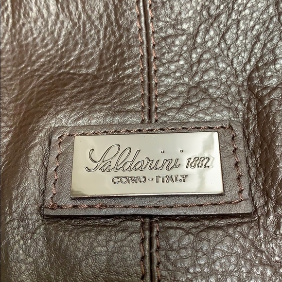 NEW Saldarini chocolate brown leather large bag - Picture 8 of 8